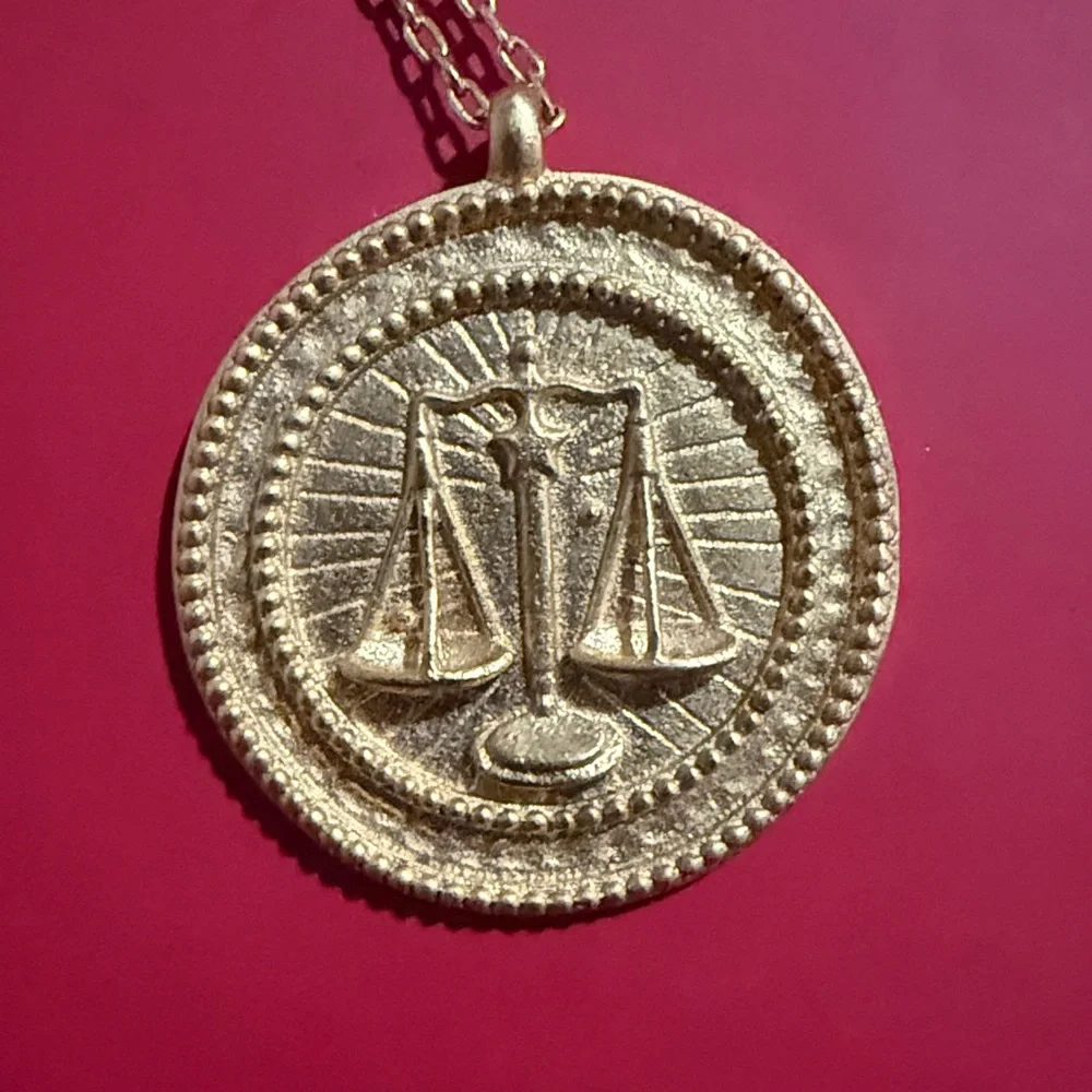 NWOT Satya Gold Libra Coin Necklace